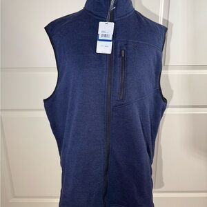 Izod Dark Blue Fleece Vest XL